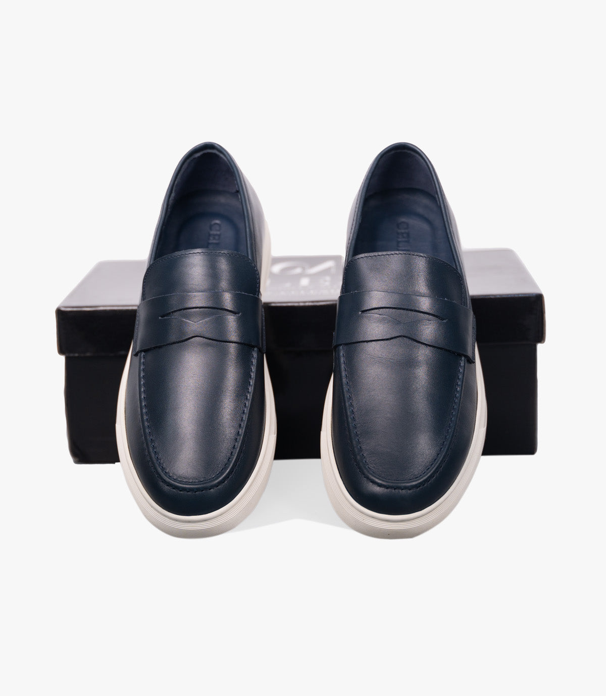 MOCASSIN ADDLER en Cuir, Bleu Nuit – CL6044 - CELENO - Congo