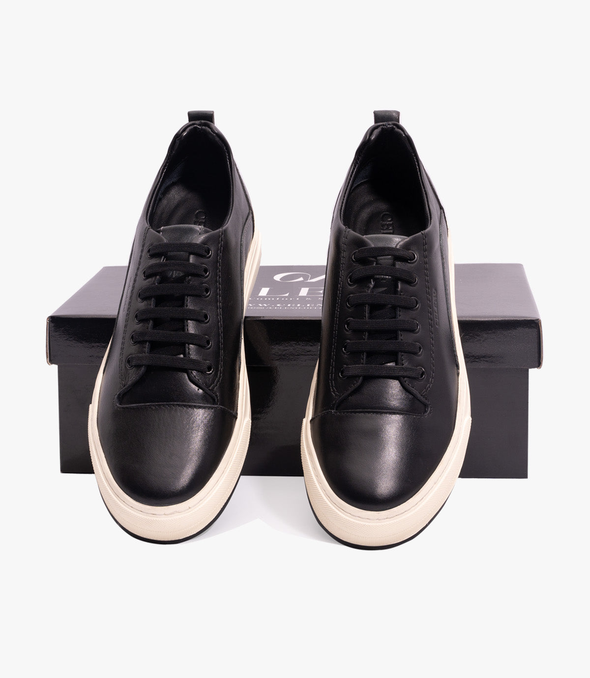 BASKET BOLT en Cuir, Noir -CL6069 - CELENO - Congo