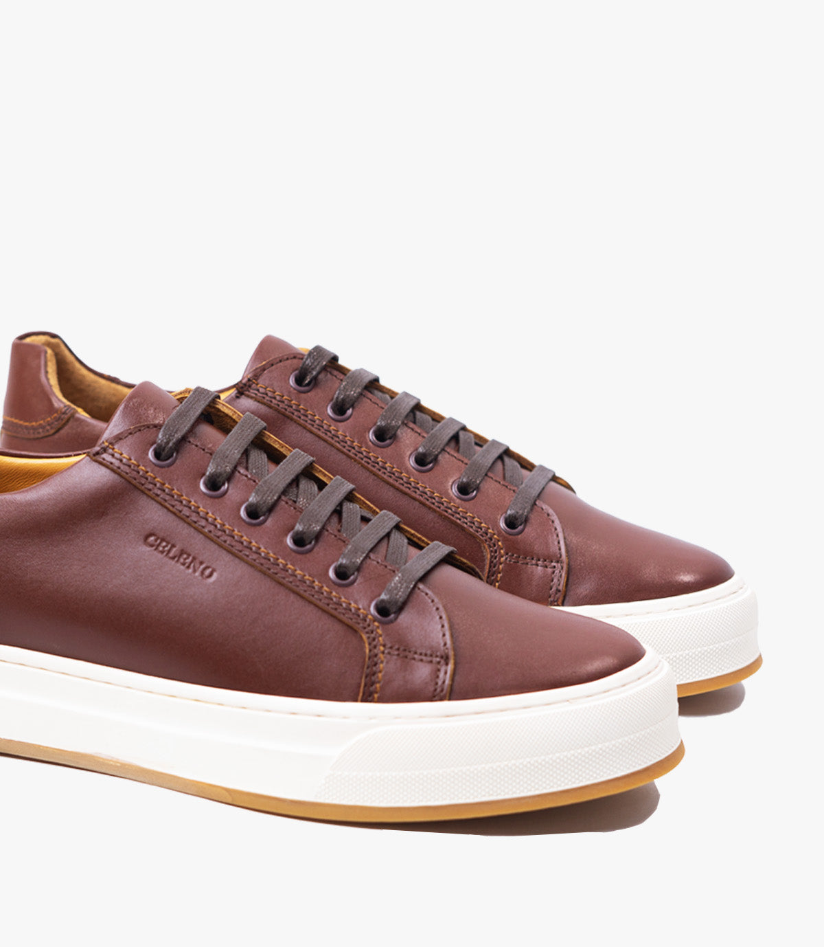BASKET ROGUE En Cuir, Marron Cognac – CL6073 - CELENO - Congo