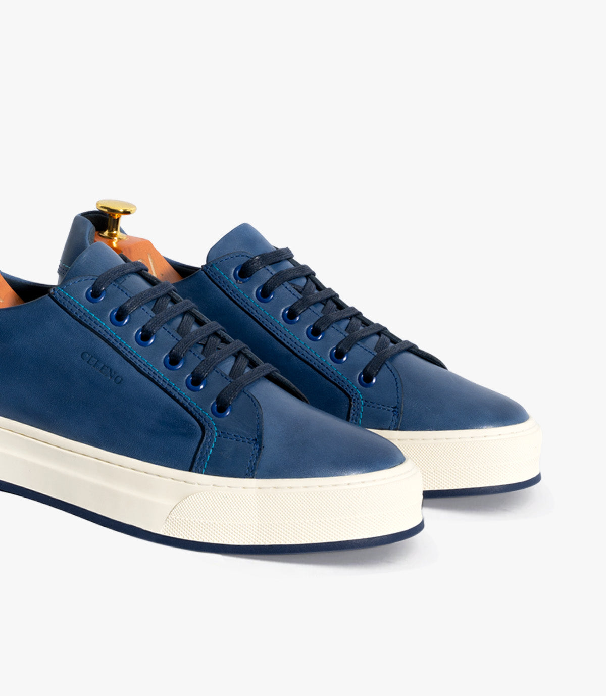 BASKET ROGUE En Cuir, Bleu – CL6073 - CELENO - Congo