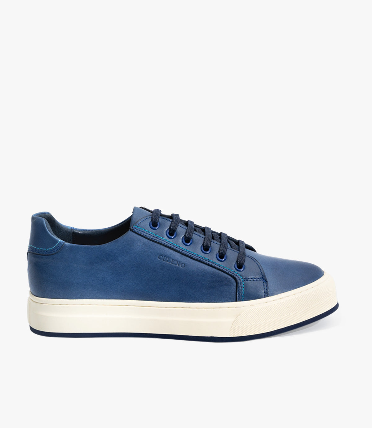 BASKET ROGUE En Cuir, Bleu – CL6073 - CELENO - Congo