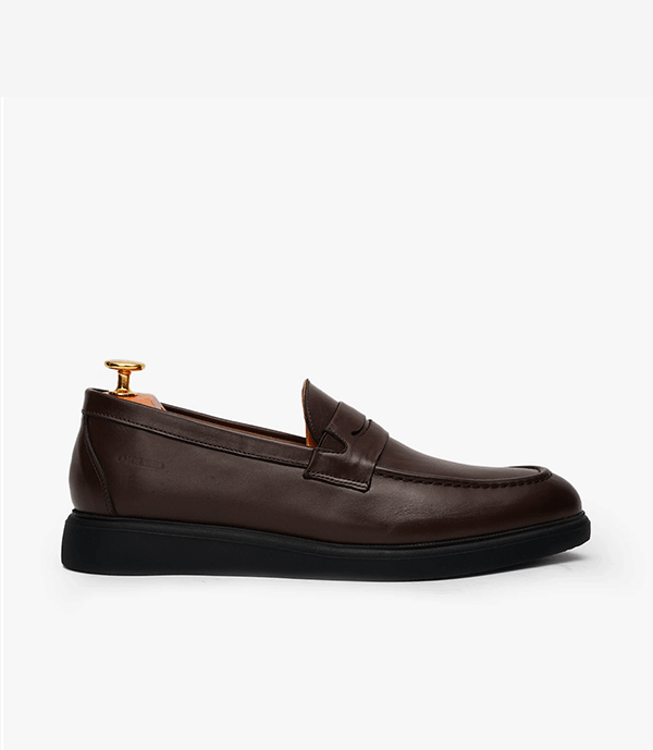 MOCASSIN LEO en Cuir, Marron – CL438 - CELENO - Congo