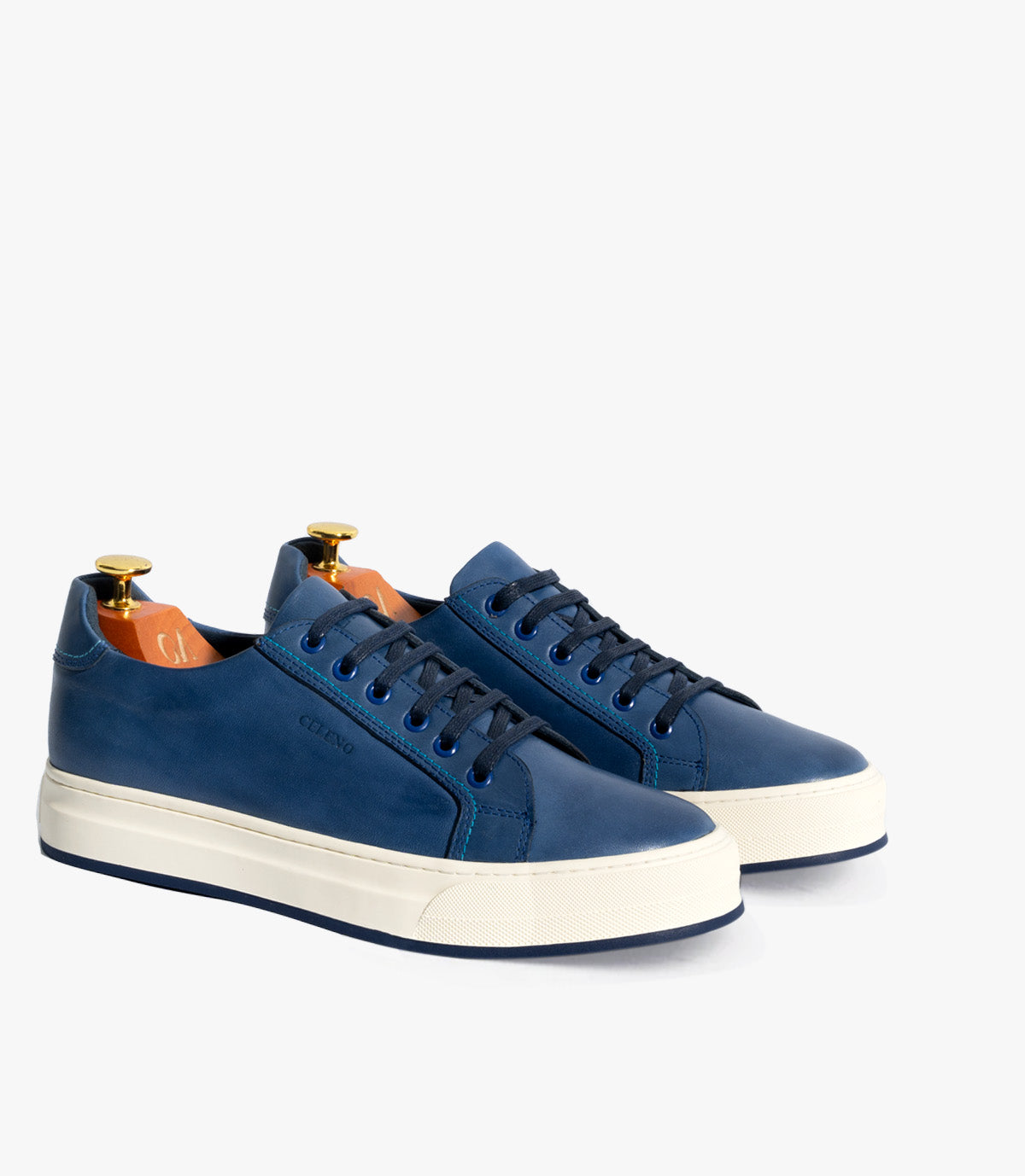 BASKET ROGUE En Cuir, Bleu – CL6073 - CELENO - Congo